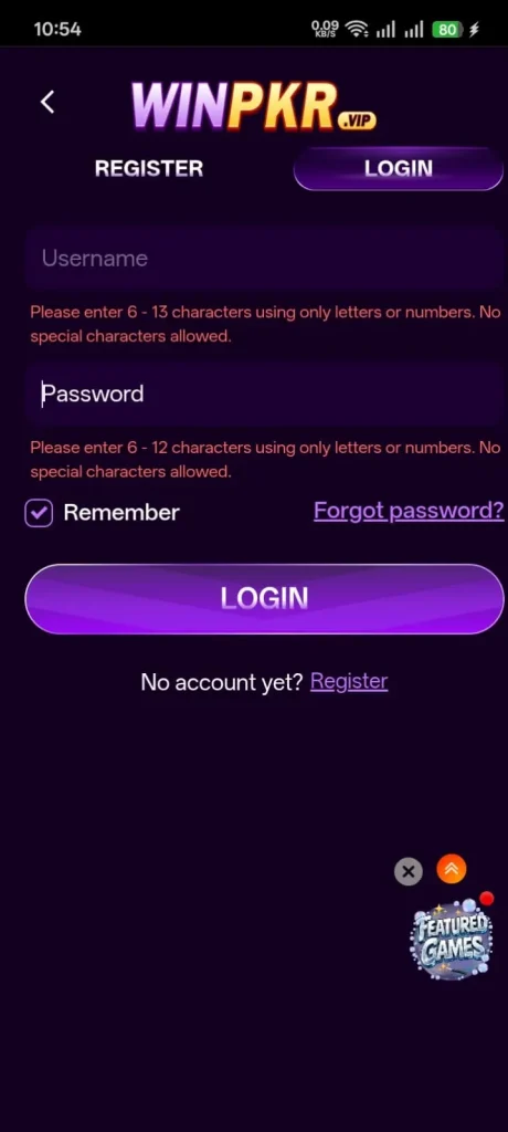 win pkr login
